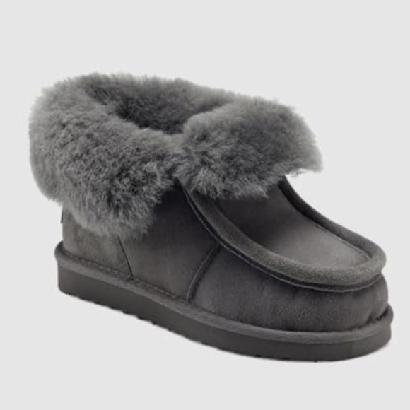 Aerosoles Girl's Mini Alaksa Toasty Boot grey fuzzy size 1 little kid new - Picture 1 of 5